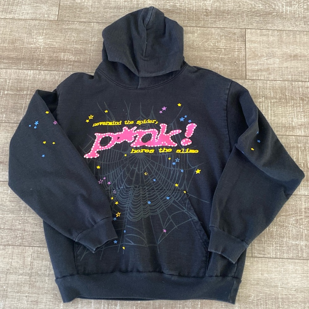 Black P*NK Sp5der Hoodie.